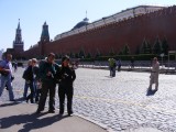 Tamara y María en la Plaza Roja de Moscú